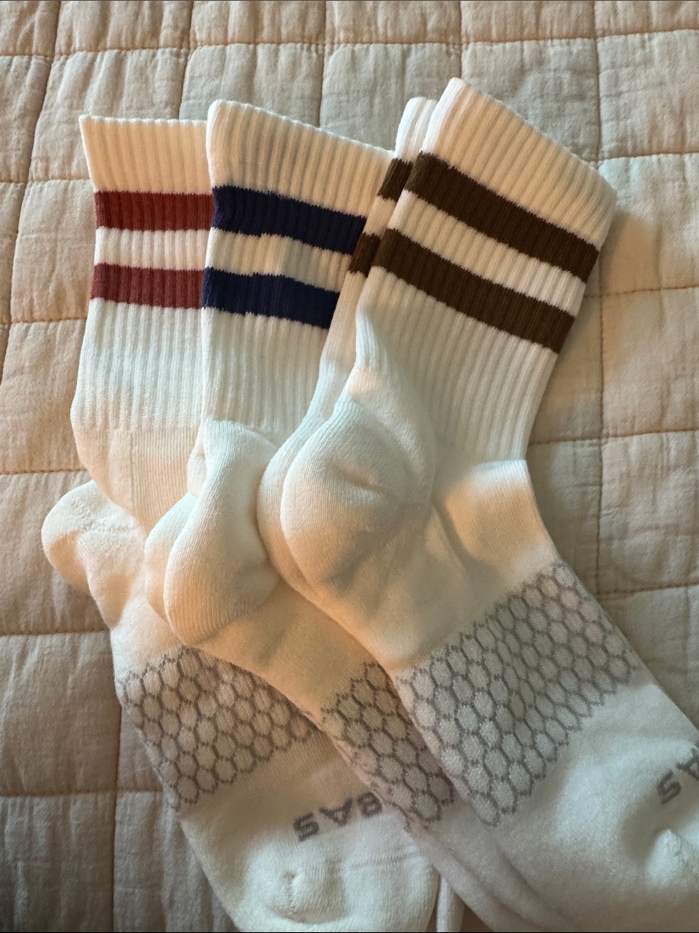 Bombas Varsity Striped Crew Socks